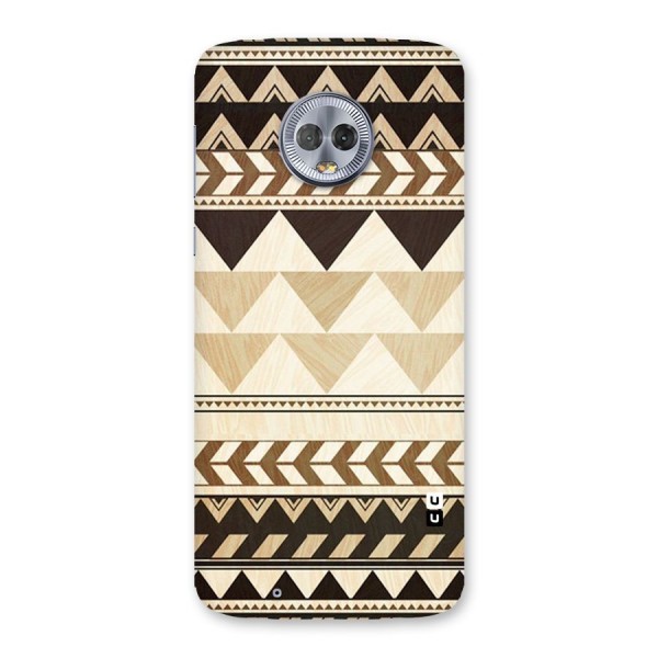 Wooden Printed Chevron Back Case for Moto G6