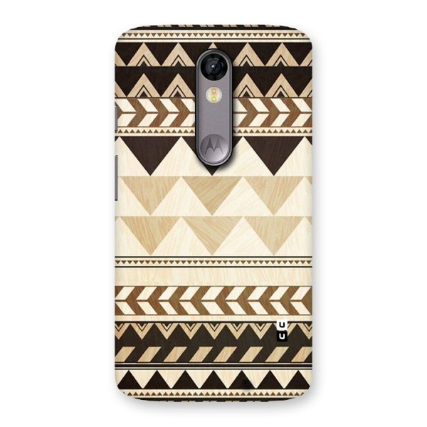 Wooden Printed Chevron Back Case for Moto X Force