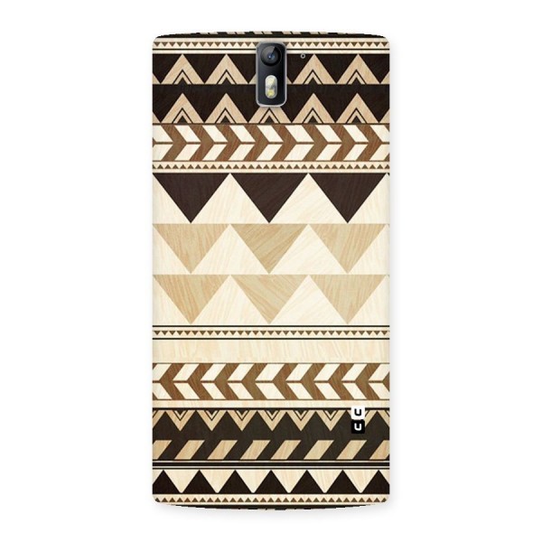 Wooden Printed Chevron Back Case for One Plus One