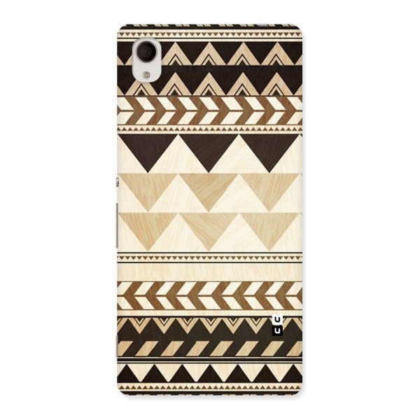 Wooden Printed Chevron Back Case for Sony Xperia M4