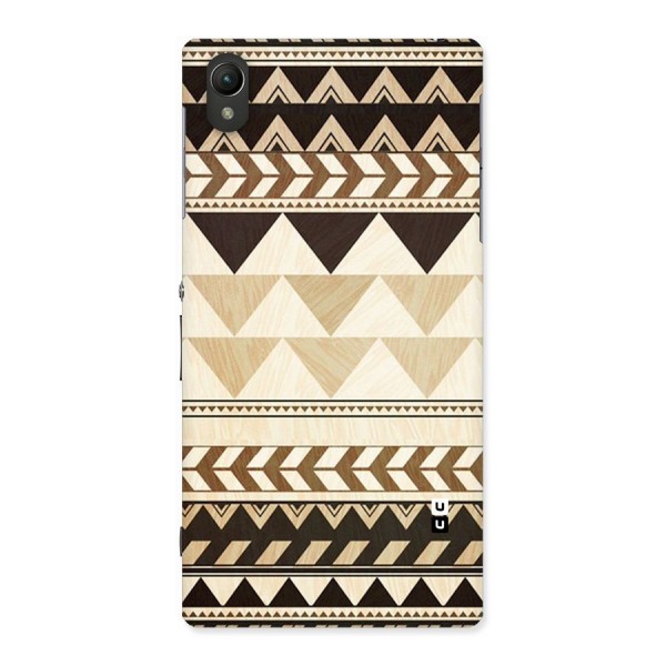 Wooden Printed Chevron Back Case for Sony Xperia Z1