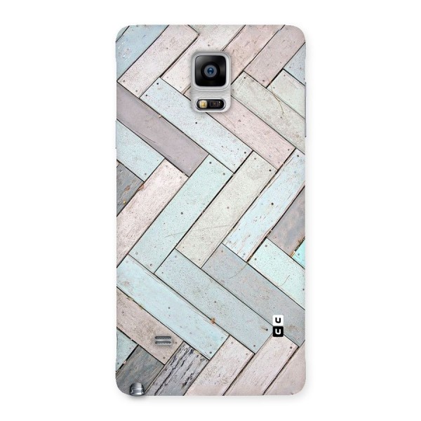 Wooden ZigZag Design Back Case for Galaxy Note 4