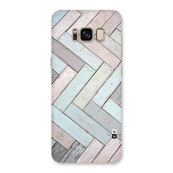 Wooden ZigZag Design Back Case for Galaxy S8