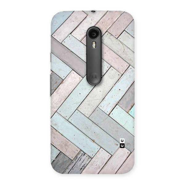 Wooden ZigZag Design Back Case for Moto G3