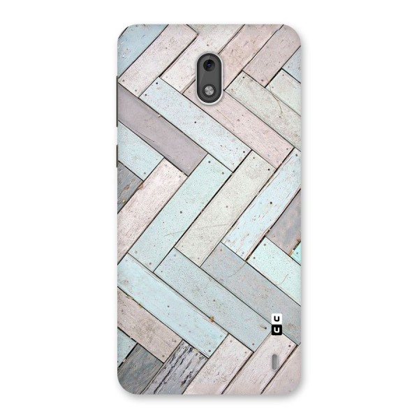 Wooden ZigZag Design Back Case for Nokia 2