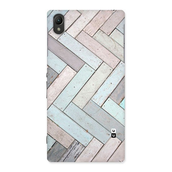 Wooden ZigZag Design Back Case for Sony Xperia Z1