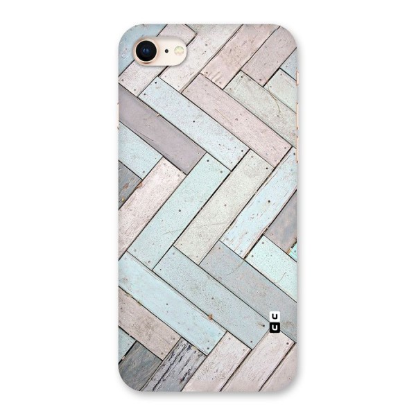 Wooden ZigZag Design Back Case for iPhone 8