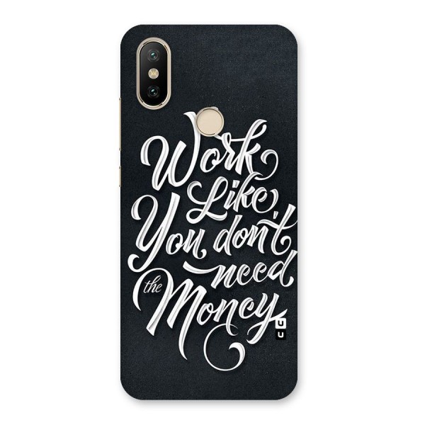 Work Like King Back Case for Mi A2