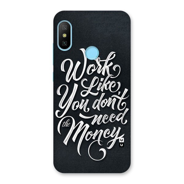 Work Like King Back Case for Redmi 6 Pro