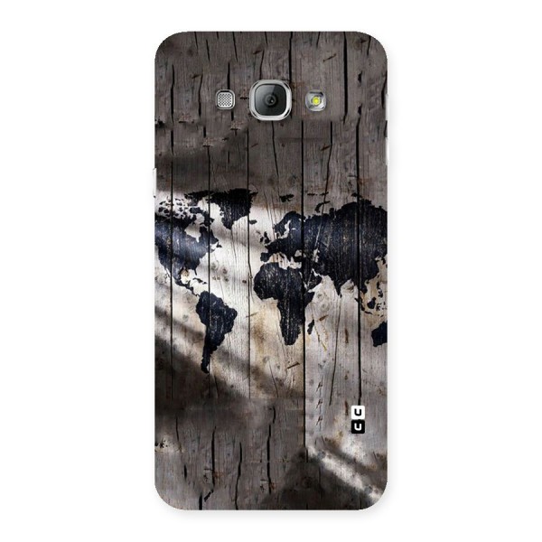 World Map Wood Design Back Case for Galaxy A8