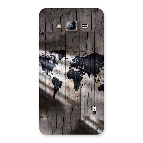 World Map Wood Design Back Case for Galaxy On5