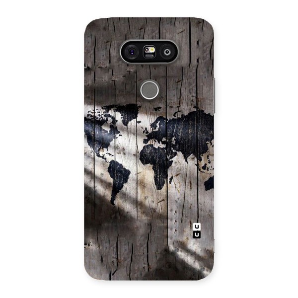 World Map Wood Design Back Case for LG G5