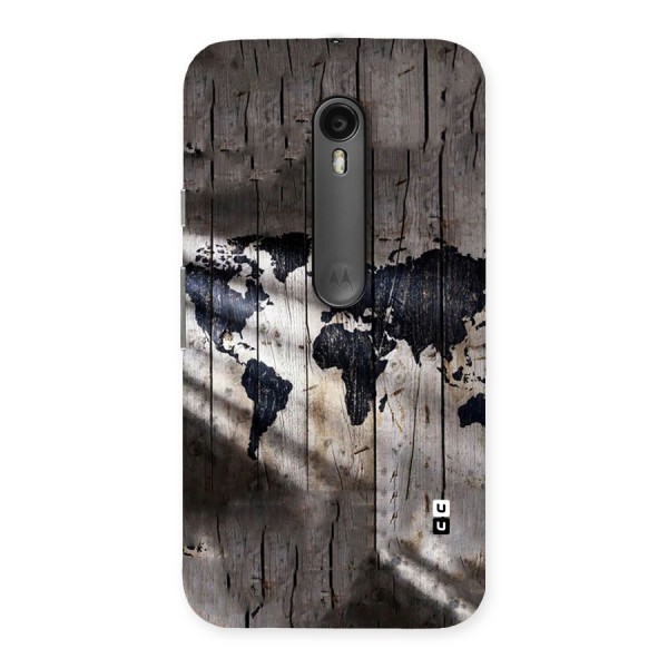 World Map Wood Design Back Case for Moto G3