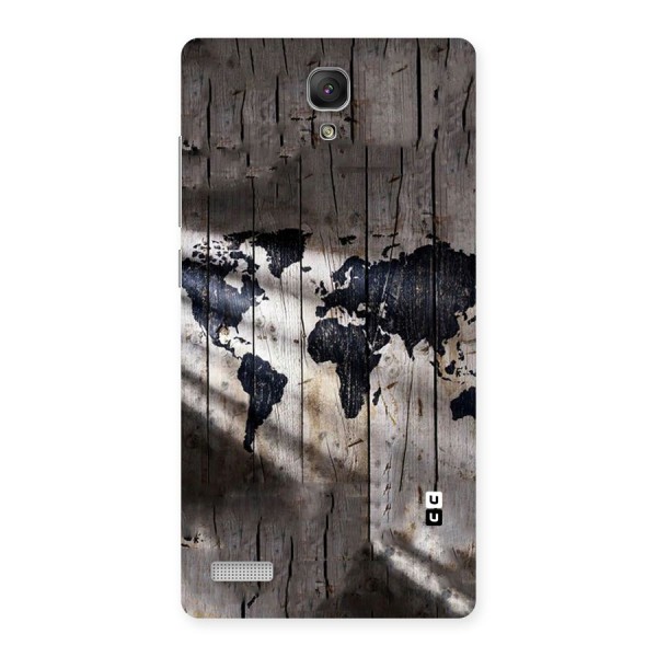 World Map Wood Design Back Case for Redmi Note