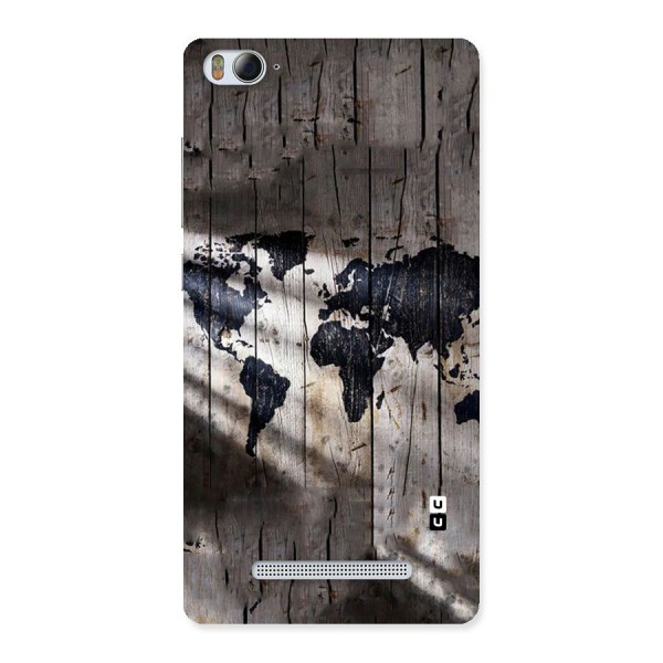 World Map Wood Design Back Case for Xiaomi Mi4i