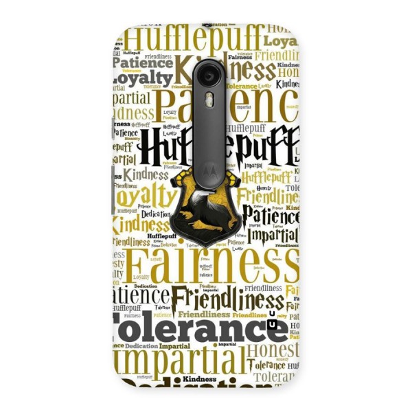 Yellow Fairness Back Case for Moto G3