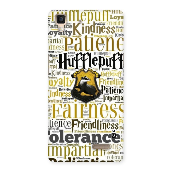 Yellow Fairness Back Case for Oppo R7