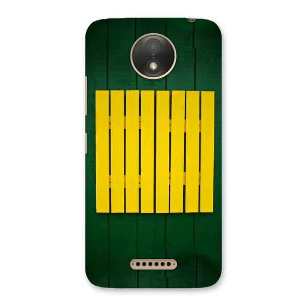 Yellow Fence Back Case for Moto C Plus