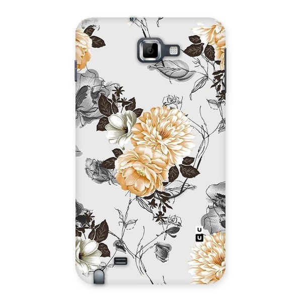 Yellow Floral Back Case for Galaxy Note