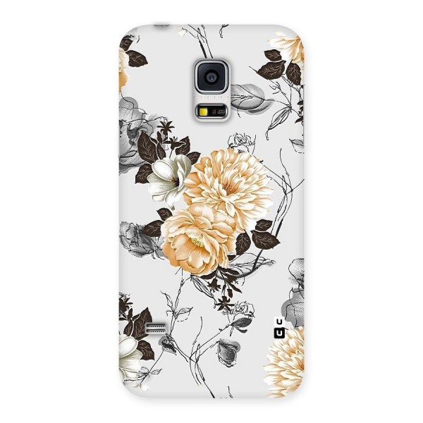 Yellow Floral Back Case for Galaxy S5 Mini