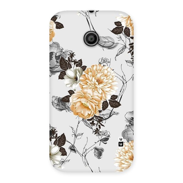 Yellow Floral Back Case for Moto E