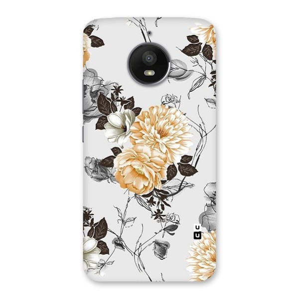 Yellow Floral Back Case for Moto E4 Plus