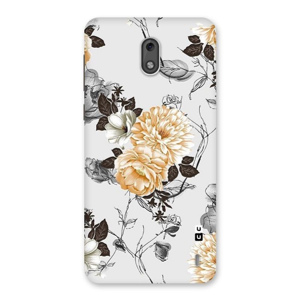 Yellow Floral Back Case for Nokia 2