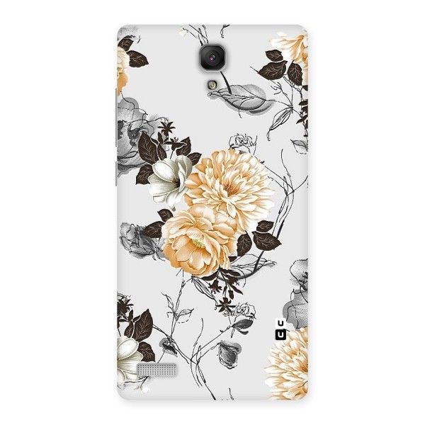 Yellow Floral Back Case for Redmi Note