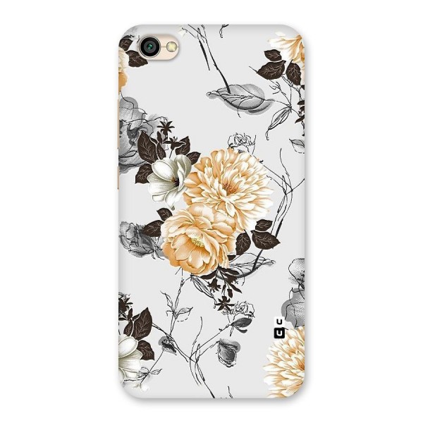 Yellow Floral Back Case for Redmi Y1 Lite