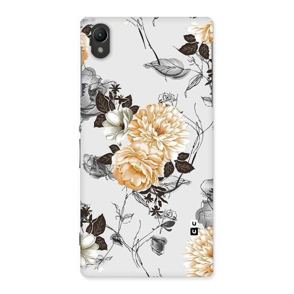 Yellow Floral Back Case for Sony Xperia Z1