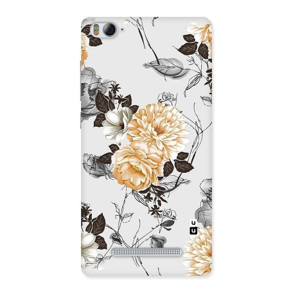 Yellow Floral Back Case for Xiaomi Mi4i