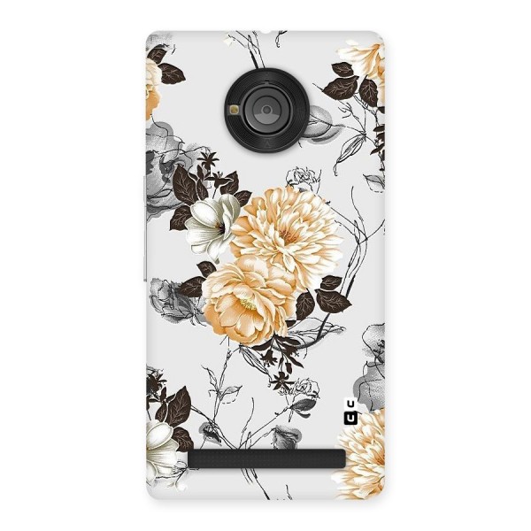 Yellow Floral Back Case for Yu Yuphoria