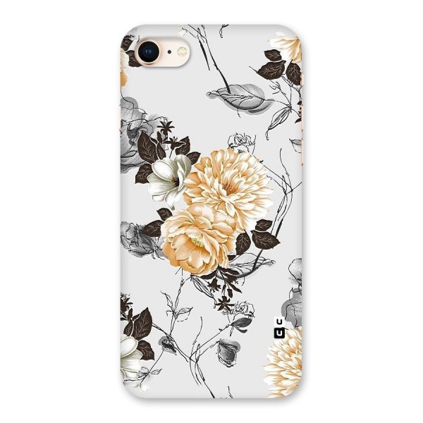 Yellow Floral Back Case for iPhone 8