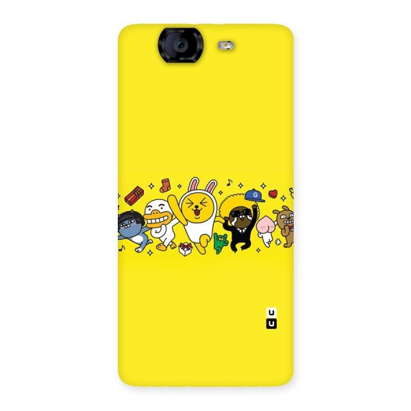 Yellow Friends Back Case for Canvas Knight A350