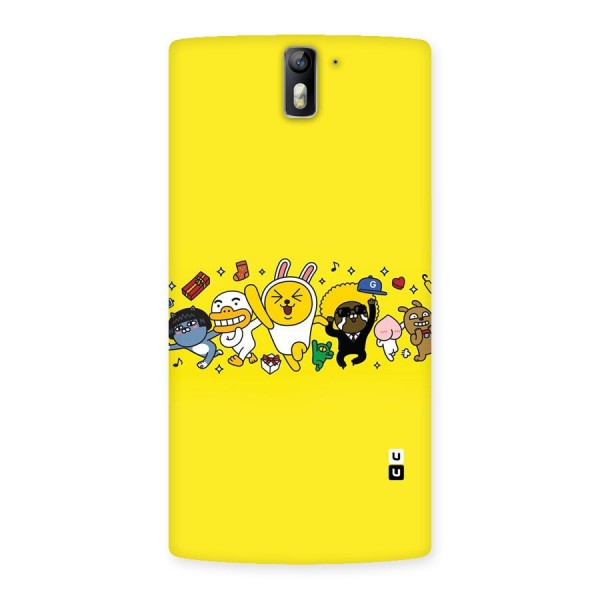 Yellow Friends Back Case for One Plus One