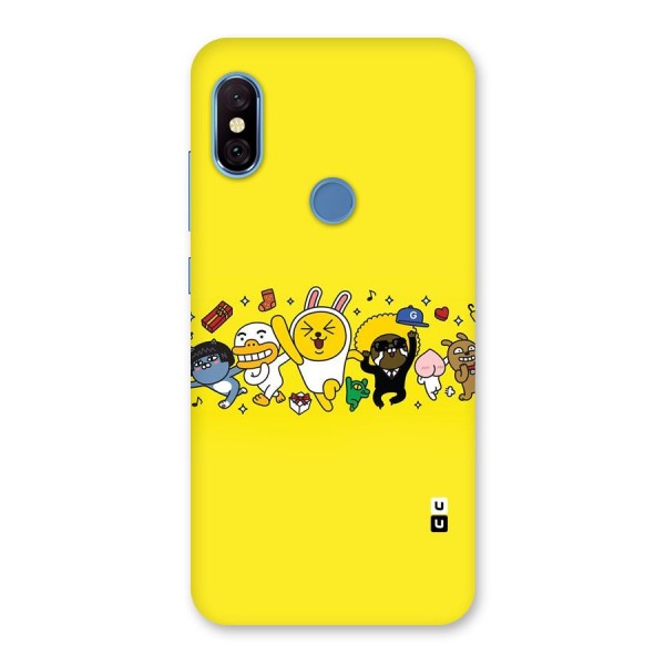 Yellow Friends Back Case for Redmi Note 6 Pro