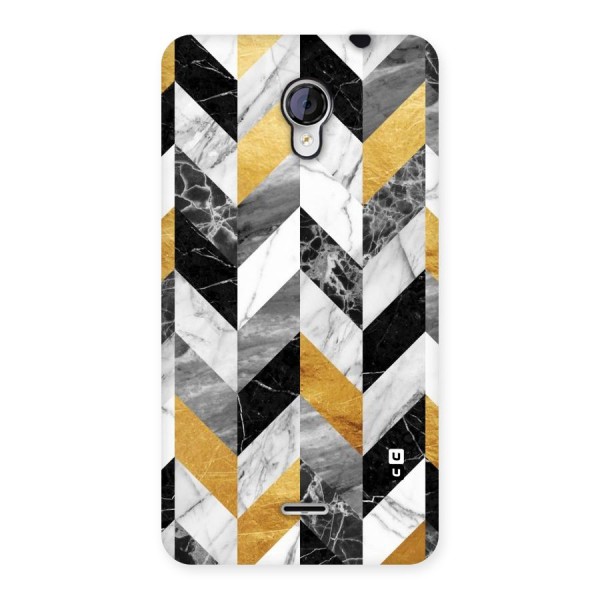 Yellow Grey Marble Back Case for Micromax Unite 2 A106