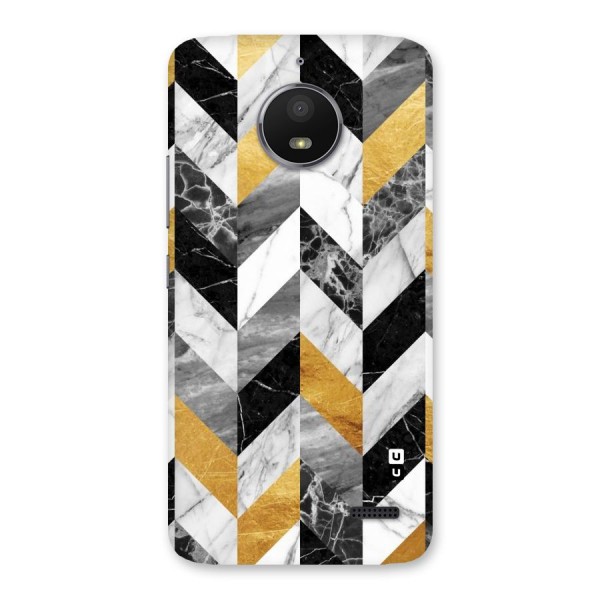 Yellow Grey Marble Back Case for Moto E4