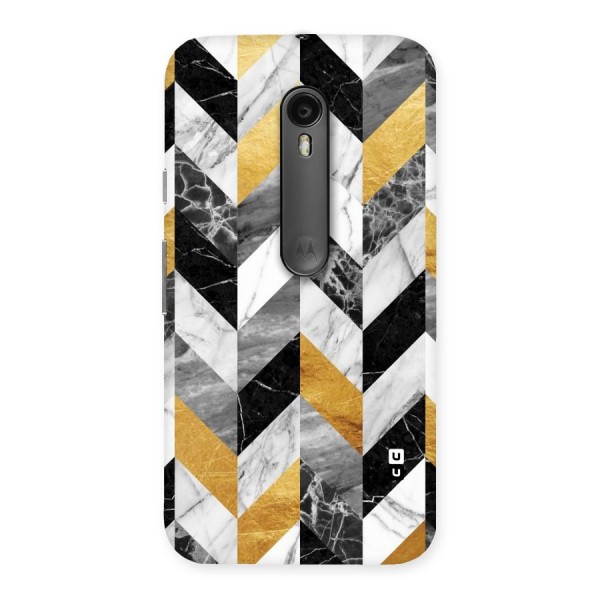 Yellow Grey Marble Back Case for Moto G3