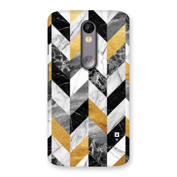 Yellow Grey Marble Back Case for Moto X Force