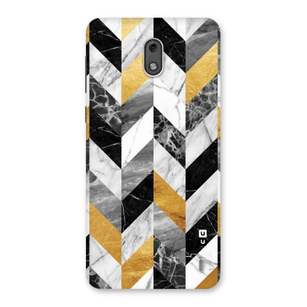 Yellow Grey Marble Back Case for Nokia 2