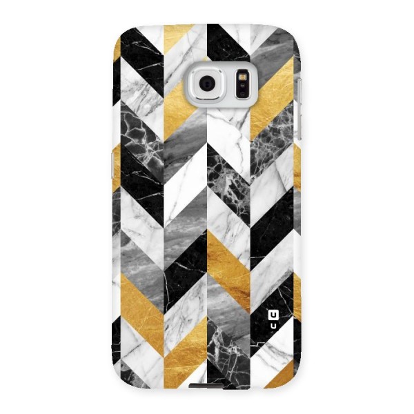 Yellow Grey Marble Back Case for Samsung Galaxy S6