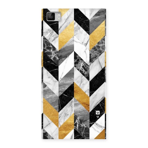 Yellow Grey Marble Back Case for Xiaomi Mi3