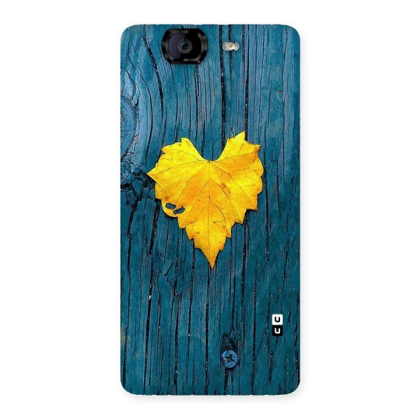 Yellow Leaf Back Case for Canvas Knight A350