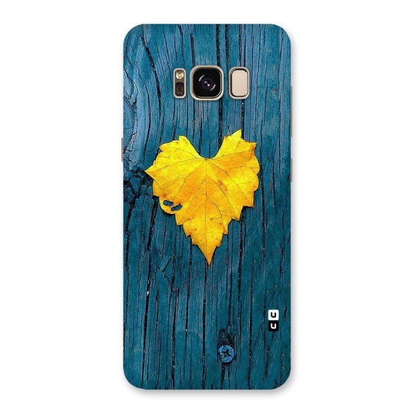 Yellow Leaf Back Case for Galaxy S8