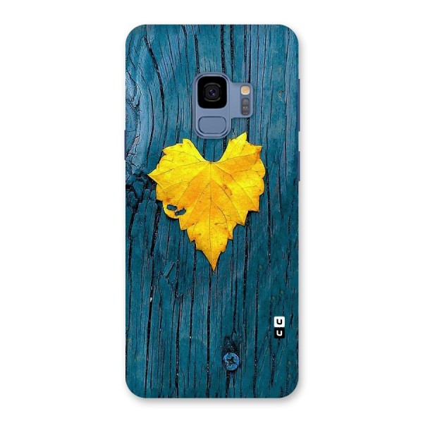 Yellow Leaf Back Case for Galaxy S9