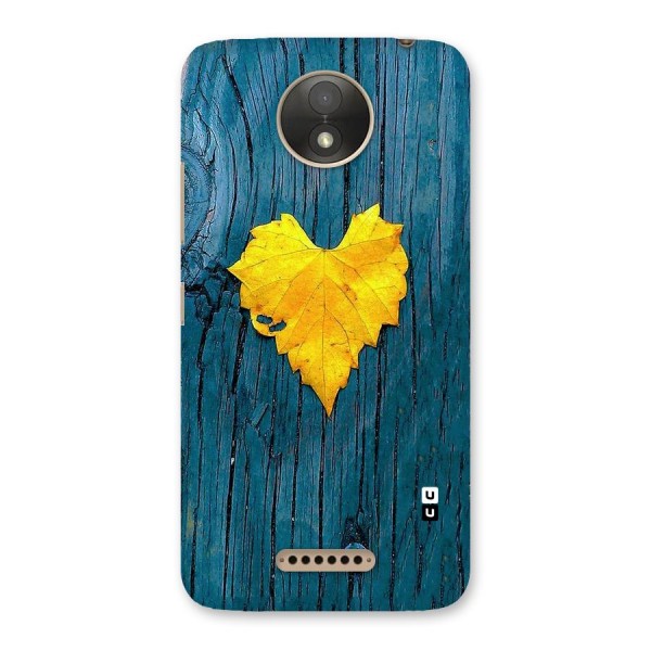 Yellow Leaf Back Case for Moto C Plus