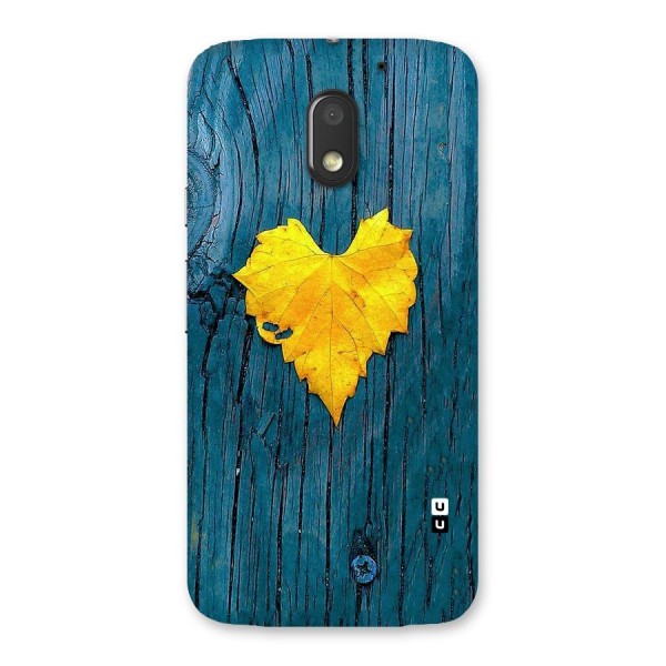 Yellow Leaf Back Case for Moto E3 Power