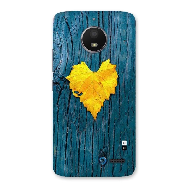 Yellow Leaf Back Case for Moto E4