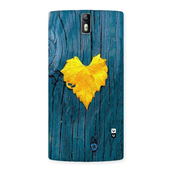 Yellow Leaf Back Case for One Plus One